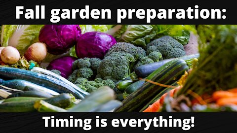 Fall garden preparation: Timing is everything!