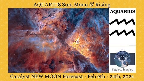 AQUARIUS Sun, Moon & Rising - Catalyst NEW MOON Forecast: February 9-23rd, 2024