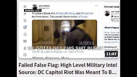 Failed False Flag: High- Level Military Intel Source:- DC Capitol Riot Was Meant To Be Much Larger
