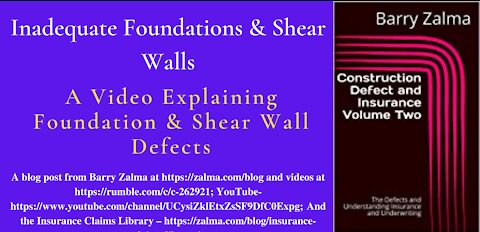 Inadequate Foundations & Shear Walls