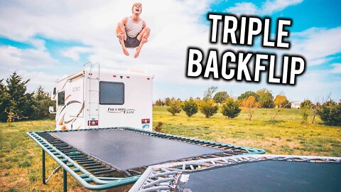 DOING MY HARDEST TRAMPOLINE TRICK 4 YEARS LATER!