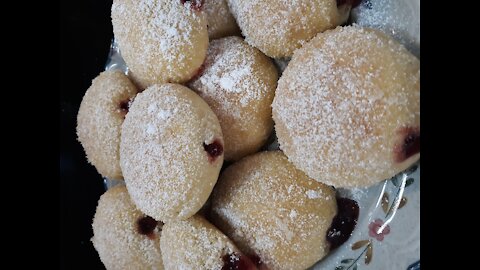 Light and Delicious "Polish Paczki" Baked Not Fried Jelly Donuts