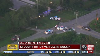 Student sent to hospital after being hit by vehicle in Ruskin