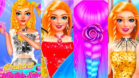 Braided hair salon makeup game/salon/makeup game/hair salon/girl games/new game 2023 @TLPLAYZYT