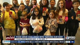 Food drive challenge with 'Serving Our Kids'