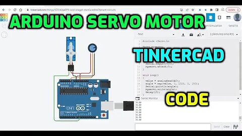 Tinkercad Arduino Servo Motor Control With Potentiometer