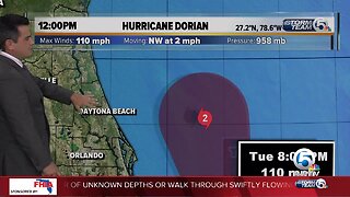 Noon Tuesday Dorian update