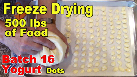 Freeze Drying Your First 500 lbs of Food - Batch 16 - Yogurt, Peach & Strawberry