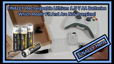 Finally Rechargeable (Lithium) 1.5 V AA Batteries Which Really Fit And Are Not Oversized !