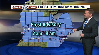 Frost advisory issued for southeast Michigan overnight Tuesday