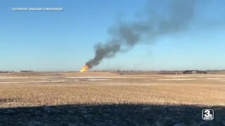 Viewer-shared video of the gas line fire near Lyons, NE
