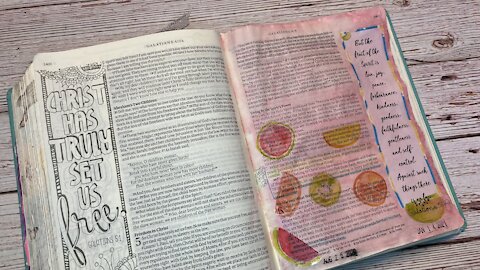 Bible Journaling Galatians 5:22-23