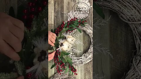 Winter Themed Grapevine Wreath - Shorts - Wreath DIY - #wreath