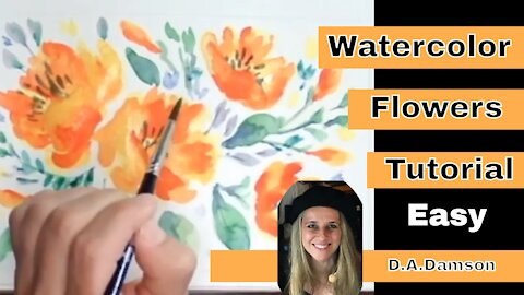 Painting Tutorial Flowers Easy Beginners Step by Step Watercolor