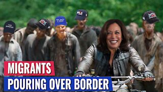 FOX NEWS CAPTURES FOOTAGE OF MIGRANTS POURING OVER BORDER, SCATTERING FROM BROKEN BORDER PATROL