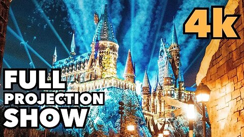 [4k] The Magic of Christmas at Hogwarts Castle Projection Show | Universal’s Islands of Adventure