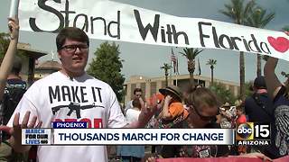 Thousands marched in Phoenix demanding change in wake of Florida school shooting