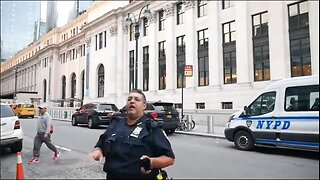 NYC - Man reads the riot act to order followers trying to stop him from recording invader shelter