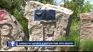 Vandals hit Kathryn Albertson park entrance