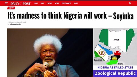 IT’S MADNESS TO THINK NIGERIA WILL WORK – PROFESSOR WOLE SOYINKA