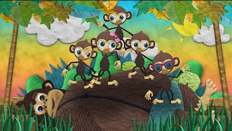 Five Little Monkeys Nursery Rhymes Kids Songs Video For Kids