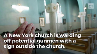 Church Warns Shooters With Sign