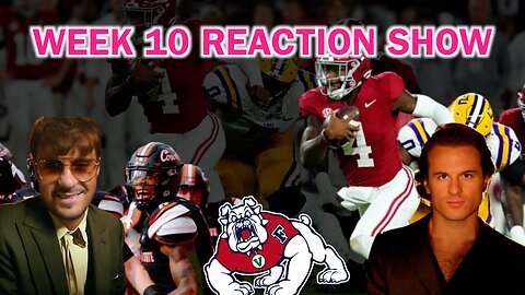 WEEK 10 COLLEGE FOOTBALL REACTION SHOW -- GOOSE GOES 5-1!!!