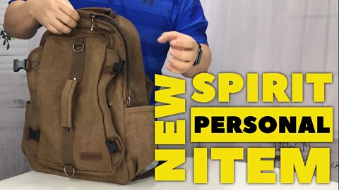 Montero vintage canvas backpack meets the new Spirit Airlines personal item size requirements