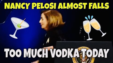 Nancy Pelosi Nearly Faceplants!