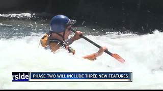 Phase two of the whitewater park nearing construction in Boise