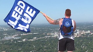 Boise State Broncos culminate the end of fall camp by climbing Table Rock