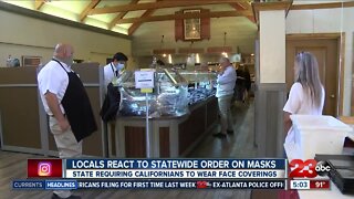 Locals react to statewide order on masks