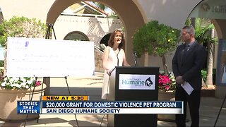 $20,000 Grant for Domestic Violence Pet Program
