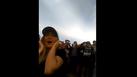 Woman's priceless reaction to first Top Fuel Dragster event