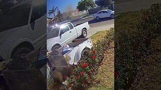 Helicopter crash captured on doorbell camera! Slow Mo and Closeup