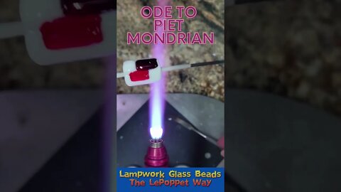Lampwork Glass Beads: Ode to Piet Mondrian