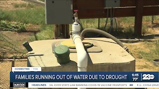 Families running out of water due to drought