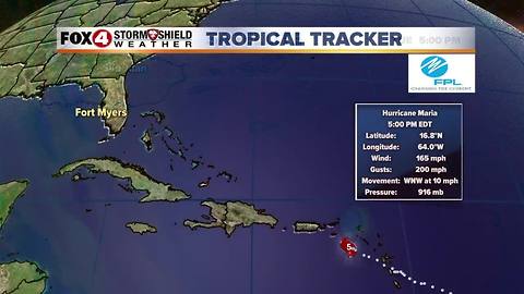 Hurricane Maria Update: Tuesday 5PM