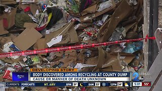 Body discovered among recycling at county dump