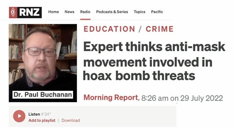If There’s A Terror Attack in NZ, Blamed On “Anti-Mask, Anti-Vaxxers", Remember This video