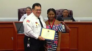 St. Lucie County Fire District honors child for saving family from fire