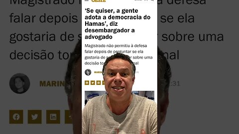 Se quiser, a gente adota a democracia do Hamas #shortsvideo #brasil