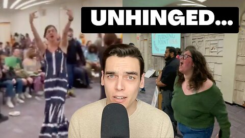 UNHINGED campus mob shouts down TPUSA speaker 😳 (exclusive)