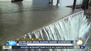 Water main break floods businesses