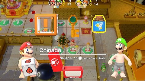 Super Mario Party Partner Party Tantalizing Tower Toys - Mario Luigi VS Peach Daisy - Master CPU