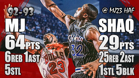 Michael Jordan vs SHAQ Highlights (1993.01.16) - CRAZY 93PTS COMBINE! Rookie Shaq Got Schooled!