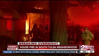 Firefighters respond to house fire in South Tulsa