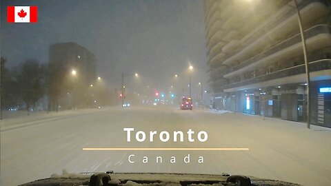 🇨🇦 Driving in CANADA - Winter Snow Storm in Toronto GTA area 4K drive