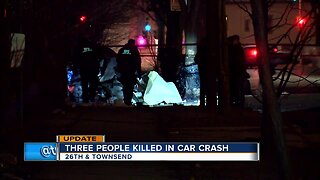 Three people were killed in a car crash late Friday near 26th & Townsend