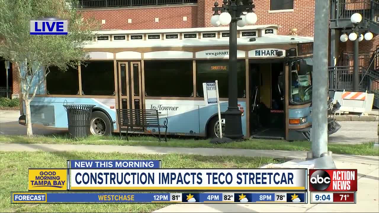 Closures for TECO Streetcar station to begin due to construction